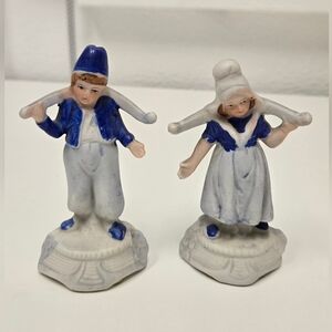 Source Unknown Blue and White Porcelain Figurines